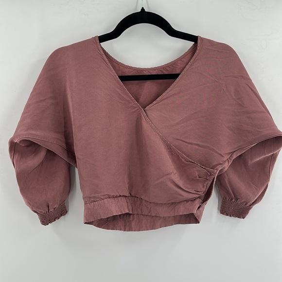 Aritzia Babaton Welsh Blouse Dusty Coral Blouse XXS - Picture 5 of 7